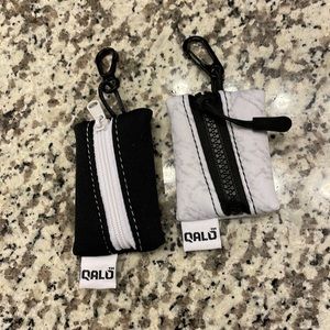 2 Qalo small zipper ring pouches. Never used. Pouches only, no rings.